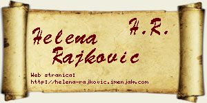 Helena Rajković vizit kartica